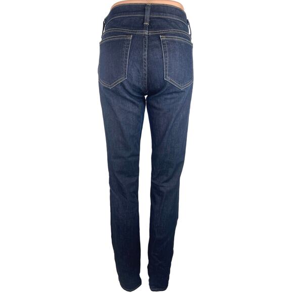 J. Crew Blue Dark Wash Mid Rise Stretch Matchstick Straight Leg Jeans Size 27 - Picture 3 of 5